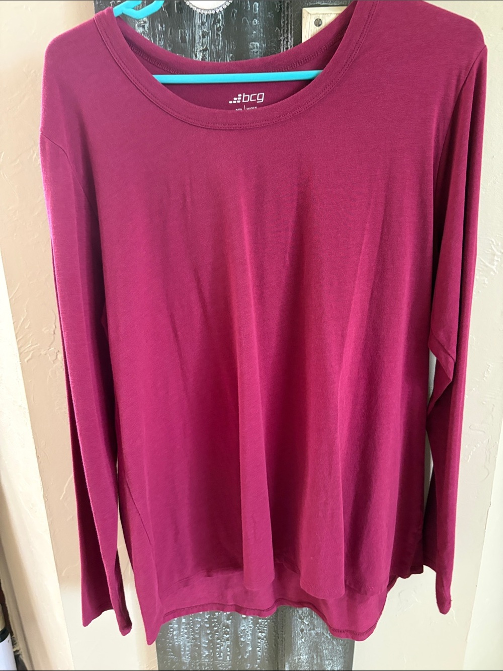 BCG XL maroon l/s  t shirt